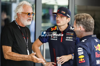 2023-10-07 - BRIATORE Flavio, portrait VERSTAPPEN Max (ned), Red Bull Racing RB19, portrait HORNER Christian (gbr), Team Principal of Red Bull Racing, portrait during the 2023 Formula 1 Qatar Grand Prix, 17th round of the 2023 Formula One World Championship from October 6 to 8, 2023 on the Lusail International Circuit, in Doha, Qatar - F1 - QATAR GRAND PRIX 2023 - FORMULA 1 - MOTORS