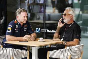 2023-10-07 - HORNER Christian (gbr), Team Principal of Red Bull Racing, portrait BRIATORE Flavio, portrait during the 2023 Formula 1 Qatar Grand Prix, 17th round of the 2023 Formula One World Championship from October 6 to 8, 2023 on the Lusail International Circuit, in Doha, Qatar - F1 - QATAR GRAND PRIX 2023 - FORMULA 1 - MOTORS