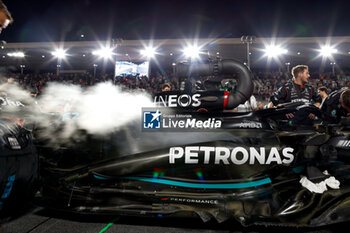 2023-10-07 - Mercedes AMG F1 Team W14, mechanical detail on the grid during the 2023 Formula 1 Qatar Grand Prix, 17th round of the 2023 Formula One World Championship from October 6 to 8, 2023 on the Lusail International Circuit, in Doha, Qatar - F1 - QATAR GRAND PRIX 2023 - FORMULA 1 - MOTORS