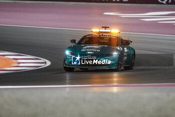 2023-10-07 - Aston Martin safety car, during the 2023 Formula 1 Qatar Grand Prix, 17th round of the 2023 Formula One World Championship from October 6 to 8, 2023 on the Lusail International Circuit, in Doha, Qatar - F1 - QATAR GRAND PRIX 2023 - FORMULA 1 - MOTORS