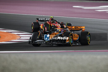 2023-10-07 - 81 PIASTRI Oscar (aus), McLaren F1 Team MCL60, action 55 SAINZ Carlos (spa), Scuderia Ferrari SF-23, action during the 2023 Formula 1 Qatar Grand Prix, 17th round of the 2023 Formula One World Championship from October 6 to 8, 2023 on the Lusail International Circuit, in Doha, Qatar - F1 - QATAR GRAND PRIX 2023 - FORMULA 1 - MOTORS