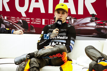 2023-10-07 - PIASTRI Oscar (aus), McLaren F1 Team MCL60, portrait press conference during the 2023 Formula 1 Qatar Grand Prix, 17th round of the 2023 Formula One World Championship from October 6 to 8, 2023 on the Lusail International Circuit, in Doha, Qatar - F1 - QATAR GRAND PRIX 2023 - FORMULA 1 - MOTORS