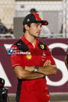 2023-10-08 - LECLERC Charles (mco), Scuderia Ferrari SF-23, portrait during the 2023 Formula 1 Qatar Grand Prix, 17th round of the 2023 Formula One World Championship from October 6 to 8, 2023 on the Lusail International Circuit, in Doha, Qatar - F1 - QATAR GRAND PRIX 2023 - RACE - FORMULA 1 - MOTORS