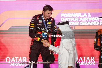 2023-10-08 - VERSTAPPEN Max (ned), Red Bull Racing RB19, portrait BEN SULAYEM Mohammed (uae), President of the FIA, portrait during the 2023 Formula 1 Qatar Grand Prix, 17th round of the 2023 Formula One World Championship from October 6 to 8, 2023 on the Lusail International Circuit, in Doha, Qatar - F1 - QATAR GRAND PRIX 2023 - RACE - FORMULA 1 - MOTORS