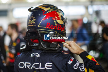2023-10-08 - VERSTAPPEN Max (ned), Red Bull Racing RB19, portrait special helmet, casque, edition during the 2023 Formula 1 Qatar Grand Prix, 17th round of the 2023 Formula One World Championship from October 6 to 8, 2023 on the Lusail International Circuit, in Doha, Qatar - F1 - QATAR GRAND PRIX 2023 - RACE - FORMULA 1 - MOTORS