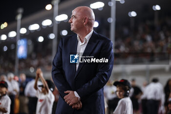 2023-10-08 - Gianni Infantino president of FIFA portrait during the 2023 Formula 1 Qatar Grand Prix, 17th round of the 2023 Formula One World Championship from October 6 to 8, 2023 on the Lusail International Circuit, in Doha, Qatar - F1 - QATAR GRAND PRIX 2023 - RACE - FORMULA 1 - MOTORS
