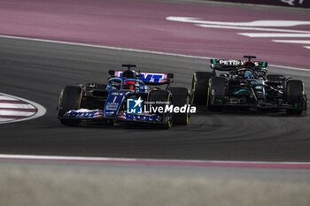 2023-10-08 - 31 OCON Esteban (fra), Alpine F1 Team A523, action 63 RUSSELL George (gbr), Mercedes AMG F1 Team W14, action during the 2023 Formula 1 Qatar Grand Prix, 17th round of the 2023 Formula One World Championship from October 6 to 8, 2023 on the Lusail International Circuit, in Doha, Qatar - F1 - QATAR GRAND PRIX 2023 - RACE - FORMULA 1 - MOTORS