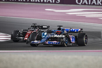 2023-10-08 - 31 OCON Esteban (fra), Alpine F1 Team A523, action 77 BOTTAS Valtteri (fin), Alfa Romeo F1 Team Stake C43, action during the 2023 Formula 1 Qatar Grand Prix, 17th round of the 2023 Formula One World Championship from October 6 to 8, 2023 on the Lusail International Circuit, in Doha, Qatar - F1 - QATAR GRAND PRIX 2023 - RACE - FORMULA 1 - MOTORS