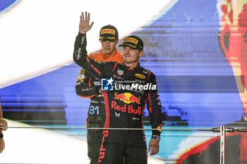 2023-10-08 - VERSTAPPEN Max (ned), Red Bull Racing RB19, portrait podium during the 2023 Formula 1 Qatar Grand Prix, 17th round of the 2023 Formula One World Championship from October 6 to 8, 2023 on the Lusail International Circuit, in Doha, Qatar - F1 - QATAR GRAND PRIX 2023 - RACE - FORMULA 1 - MOTORS