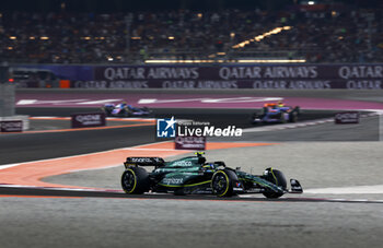 2023-10-08 - 14 ALONSO Fernando (spa), Aston Martin F1 Team AMR23, action during the 2023 Formula 1 Qatar Grand Prix, 17th round of the 2023 Formula One World Championship from October 6 to 8, 2023 on the Lusail International Circuit, in Doha, Qatar - F1 - QATAR GRAND PRIX 2023 - RACE - FORMULA 1 - MOTORS