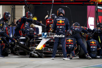 2023-10-08 - 01 VERSTAPPEN Max (nld), Red Bull Racing RB19, action pitlane, pitstop mechanic, mecanicien, mechanics during the 2023 Formula 1 Qatar Grand Prix, 17th round of the 2023 Formula One World Championship from October 6 to 8, 2023 on the Lusail International Circuit, in Doha, Qatar - F1 - QATAR GRAND PRIX 2023 - RACE - FORMULA 1 - MOTORS