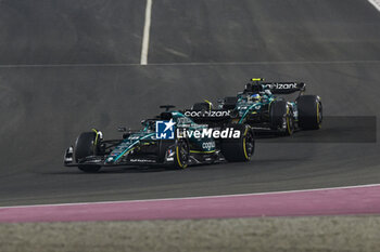 2023-10-08 - 18 STROLL Lance (can), Aston Martin F1 Team AMR23, action 14 ALONSO Fernando (spa), Aston Martin F1 Team AMR23, action during the 2023 Formula 1 Qatar Grand Prix, 17th round of the 2023 Formula One World Championship from October 6 to 8, 2023 on the Lusail International Circuit, in Doha, Qatar - F1 - QATAR GRAND PRIX 2023 - RACE - FORMULA 1 - MOTORS