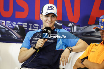 2023-10-19 - SARGEANT Logan (usa), Williams Racing FW45, portrait press conference during the 2023 Formula 1 Lenovo United States Grand Prix, 18th round of the 2023 Formula One World Championship from October 20 to 22, 2023 on the Circuit of The Americas, in Austin, USA - F1 - US GRAND PRIX 2023 - FORMULA 1 - MOTORS