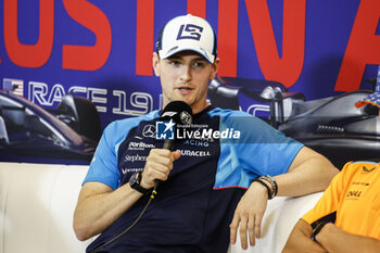 2023-10-19 - SARGEANT Logan (usa), Williams Racing FW45, portrait press conference during the 2023 Formula 1 Lenovo United States Grand Prix, 18th round of the 2023 Formula One World Championship from October 20 to 22, 2023 on the Circuit of The Americas, in Austin, USA - F1 - US GRAND PRIX 2023 - FORMULA 1 - MOTORS