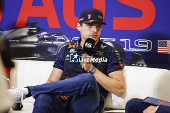 2023-10-19 - VERSTAPPEN Max (ned), Red Bull Racing RB19, portrait press conference during the 2023 Formula 1 Lenovo United States Grand Prix, 18th round of the 2023 Formula One World Championship from October 20 to 22, 2023 on the Circuit of The Americas, in Austin, USA - F1 - US GRAND PRIX 2023 - FORMULA 1 - MOTORS