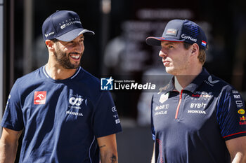 2023-10-19 - RICCIARDO Daniel (aus), Scuderia AlphaTauri AT04, portrait VERSTAPPEN Max (ned), Red Bull Racing RB19, portrait during the 2023 Formula 1 Lenovo United States Grand Prix, 18th round of the 2023 Formula One World Championship from October 20 to 22, 2023 on the Circuit of The Americas, in Austin, USA - F1 - US GRAND PRIX 2023 - FORMULA 1 - MOTORS