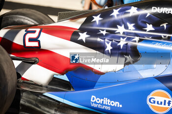 2023-10-19 - 02 SARGEANT Logan (usa), Williams Racing FW45, EEUU flag, drapeau livery during the 2023 Formula 1 Lenovo United States Grand Prix, 18th round of the 2023 Formula One World Championship from October 20 to 22, 2023 on the Circuit of The Americas, in Austin, USA - F1 - US GRAND PRIX 2023 - FORMULA 1 - MOTORS