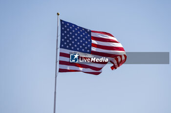 2023-10-19 - EEUU flag, drapeau during the 2023 Formula 1 Lenovo United States Grand Prix, 18th round of the 2023 Formula One World Championship from October 20 to 22, 2023 on the Circuit of The Americas, in Austin, USA - F1 - US GRAND PRIX 2023 - FORMULA 1 - MOTORS