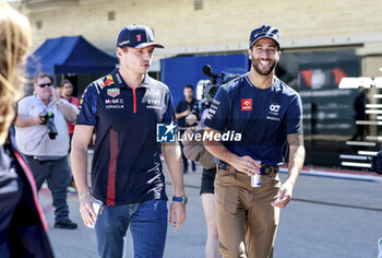 2023-10-19 - VERSTAPPEN Max (ned), Red Bull Racing RB19, portrait RICCIARDO Daniel (aus), Scuderia AlphaTauri AT04, portrait during the 2023 Formula 1 Lenovo United States Grand Prix, 18th round of the 2023 Formula One World Championship from October 20 to 22, 2023 on the Circuit of The Americas, in Austin, USA - F1 - US GRAND PRIX 2023 - FORMULA 1 - MOTORS