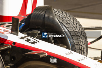 2023-10-20 - Haas F1 Team VF-23 Ferrari, Mechanical detail aerodynamism, aerodynamic, aerodynamics tyre cover during the 2023 Formula 1 Lenovo United States Grand Prix, 18th round of the 2023 Formula One World Championship from October 20 to 22, 2023 on the Circuit of The Americas, in Austin, USA - F1 - US GRAND PRIX 2023 - FORMULA 1 - MOTORS