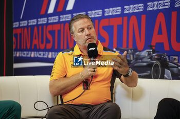 2023-10-20 - BROWN Zak (usa), CEO of of McLaren Racing, portrait pres during the 2023 Formula 1 Lenovo United States Grand Prix, 18th round of the 2023 Formula One World Championship from October 20 to 22, 2023 on the Circuit of The Americas, in Austin, USA - F1 - US GRAND PRIX 2023 - FORMULA 1 - MOTORS