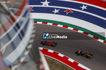 2023-10-20 - 16 LECLERC Charles (mco), Scuderia Ferrari SF-23, action 04 NORRIS Lando (gbr), McLaren F1 Team MCL60, action during the 2023 Formula 1 Lenovo United States Grand Prix, 18th round of the 2023 Formula One World Championship from October 20 to 22, 2023 on the Circuit of The Americas, in Austin, USA - F1 - US GRAND PRIX 2023 - FORMULA 1 - MOTORS