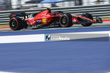 2023-10-20 - 55 SAINZ Carlos (spa), Scuderia Ferrari SF-23, action during the 2023 Formula 1 Lenovo United States Grand Prix, 18th round of the 2023 Formula One World Championship from October 20 to 22, 2023 on the Circuit of The Americas, in Austin, USA - F1 - US GRAND PRIX 2023 - FORMULA 1 - MOTORS
