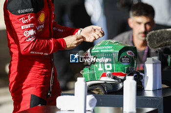 2023-10-21 - LECLERC Charles (mco), Scuderia Ferrari SF-23, portrait helmet, casque, during the 2023 Formula 1 Lenovo United States Grand Prix, 18th round of the 2023 Formula One World Championship from October 20 to 22, 2023 on the Circuit of The Americas, in Austin, USA - F1 - US GRAND PRIX 2023 - FORMULA 1 - MOTORS