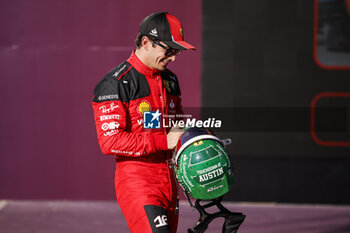 2023-10-21 - LECLERC Charles (mco), Scuderia Ferrari SF-23, portrait helmet, casque, during the 2023 Formula 1 Lenovo United States Grand Prix, 18th round of the 2023 Formula One World Championship from October 20 to 22, 2023 on the Circuit of The Americas, in Austin, USA - F1 - US GRAND PRIX 2023 - FORMULA 1 - MOTORS