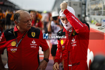 2023-10-21 - VASSEUR Frédéric (fra), Team Principal & General Manager of the Scuderia Ferrari, portrait LECLERC Charles (mco), Scuderia Ferrari SF-23, portrait during the 2023 Formula 1 Lenovo United States Grand Prix, 18th round of the 2023 Formula One World Championship from October 20 to 22, 2023 on the Circuit of The Americas, in Austin, USA - F1 - US GRAND PRIX 2023 - FORMULA 1 - MOTORS