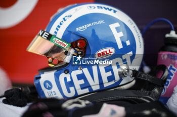 2023-10-21 - GASLY Pierre (fra), Alpine F1 Team A523, helmet, casque, François Cevert tribute during the 2023 Formula 1 Lenovo United States Grand Prix, 18th round of the 2023 Formula One World Championship from October 20 to 22, 2023 on the Circuit of The Americas, in Austin, USA - F1 - US GRAND PRIX 2023 - FORMULA 1 - MOTORS