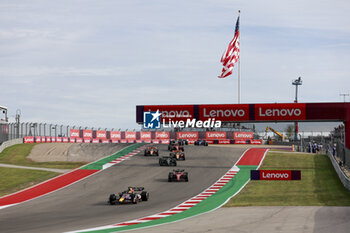2023-10-21 - 01 VERSTAPPEN Max (nld), Red Bull Racing RB19, action 16 LECLERC Charles (mco), Scuderia Ferrari SF-23, action start of the race, depart, during the 2023 Formula 1 Lenovo United States Grand Prix, 18th round of the 2023 Formula One World Championship from October 20 to 22, 2023 on the Circuit of The Americas, in Austin, USA - F1 - US GRAND PRIX 2023 - FORMULA 1 - MOTORS