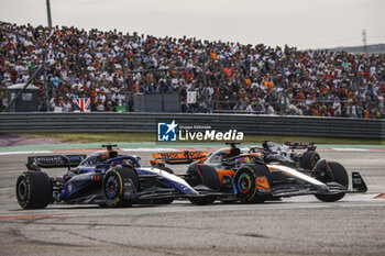 2023-10-22 - 23 ALBON Alexander (tha), Williams Racing FW45, action 81 PIASTRI Oscar (aus), McLaren F1 Team MCL60, action during the 2023 Formula 1 Lenovo United States Grand Prix, 18th round of the 2023 Formula One World Championship from October 20 to 22, 2023 on the Circuit of The Americas, in Austin, USA - F1 - US GRAND PRIX 2023 - FORMULA 1 - MOTORS