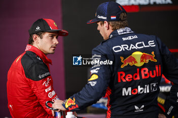 2023-10-22 - LECLERC Charles (mco), Scuderia Ferrari SF-23, portrait VERSTAPPEN Max (ned), Red Bull Racing RB19, portrait during the 2023 Formula 1 Lenovo United States Grand Prix, 18th round of the 2023 Formula One World Championship from October 20 to 22, 2023 on the Circuit of The Americas, in Austin, USA - F1 - US GRAND PRIX 2023 - FORMULA 1 - MOTORS