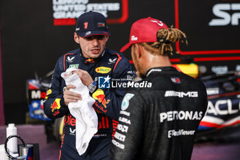 2023-10-22 - VERSTAPPEN Max (ned), Red Bull Racing RB19, portrait HAMILTON Lewis (gbr), Mercedes AMG F1 Team W14, portrait during the 2023 Formula 1 Lenovo United States Grand Prix, 18th round of the 2023 Formula One World Championship from October 20 to 22, 2023 on the Circuit of The Americas, in Austin, USA - F1 - US GRAND PRIX 2023 - FORMULA 1 - MOTORS