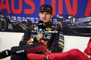 2023-10-22 - VERSTAPPEN Max (ned), Red Bull Racing RB19, portrait press conference during the 2023 Formula 1 Lenovo United States Grand Prix, 18th round of the 2023 Formula One World Championship from October 20 to 22, 2023 on the Circuit of The Americas, in Austin, USA - F1 - US GRAND PRIX 2023 - FORMULA 1 - MOTORS