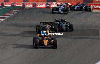 2023-10-22 - 81 PIASTRI Oscar (aus), McLaren F1 Team MCL60, action 11 PEREZ Sergio (mex), Red Bull Racing RB19, action 63 RUSSELL George (gbr), Mercedes AMG F1 Team W14, action during the 2023 Formula 1 Lenovo United States Grand Prix, 18th round of the 2023 Formula One World Championship from October 20 to 22, 2023 on the Circuit of The Americas, in Austin, USA - F1 - US GRAND PRIX 2023 - FORMULA 1 - MOTORS
