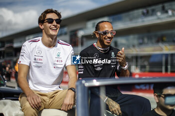 2023-10-22 - HAMILTON Lewis (gbr), Mercedes AMG F1 Team W14, portrait RUSSELL George (gbr), Mercedes AMG F1 Team W14, portrait during the 2023 Formula 1 Lenovo United States Grand Prix, 18th round of the 2023 Formula One World Championship from October 20 to 22, 2023 on the Circuit of The Americas, in Austin, USA - F1 - US GRAND PRIX 2023 - RACE - FORMULA 1 - MOTORS