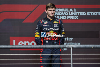 2023-10-22 - VERSTAPPEN Max (ned), Red Bull Racing RB19, portrait podium during the 2023 Formula 1 Lenovo United States Grand Prix, 18th round of the 2023 Formula One World Championship from October 20 to 22, 2023 on the Circuit of The Americas, in Austin, USA - F1 - US GRAND PRIX 2023 - RACE - FORMULA 1 - MOTORS