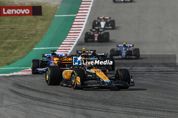 2023-10-22 - 81 PIASTRI Oscar (aus), McLaren F1 Team MCL60, action during the 2023 Formula 1 Lenovo United States Grand Prix, 18th round of the 2023 Formula One World Championship from October 20 to 22, 2023 on the Circuit of The Americas, in Austin, USA - F1 - US GRAND PRIX 2023 - RACE - FORMULA 1 - MOTORS