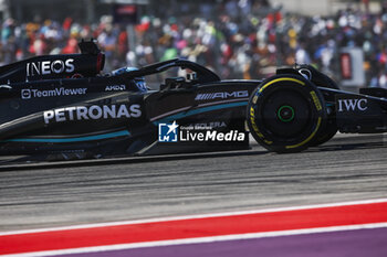 2023-10-22 - 63 RUSSELL George (gbr), Mercedes AMG F1 Team W14, action during the 2023 Formula 1 Lenovo United States Grand Prix, 18th round of the 2023 Formula One World Championship from October 20 to 22, 2023 on the Circuit of The Americas, in Austin, USA - F1 - US GRAND PRIX 2023 - RACE - FORMULA 1 - MOTORS