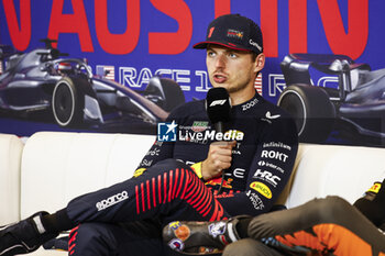 2023-10-22 - VERSTAPPEN Max (ned), Red Bull Racing RB19, portrait press conference during the 2023 Formula 1 Lenovo United States Grand Prix, 18th round of the 2023 Formula One World Championship from October 20 to 22, 2023 on the Circuit of The Americas, in Austin, USA - F1 - US GRAND PRIX 2023 - RACE - FORMULA 1 - MOTORS