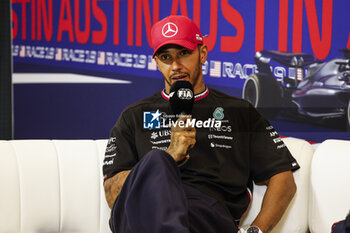 2023-10-22 - HAMILTON Lewis (gbr), Mercedes AMG F1 Team W14, portrait press conference during the 2023 Formula 1 Lenovo United States Grand Prix, 18th round of the 2023 Formula One World Championship from October 20 to 22, 2023 on the Circuit of The Americas, in Austin, USA - F1 - US GRAND PRIX 2023 - RACE - FORMULA 1 - MOTORS