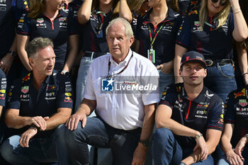 2023-10-22 - MARKO Helmut (aut), Drivers’ Manager of Red Bull Racing, portrait HORNER Christian (gbr), Team Principal of Red Bull Racing, portrait VERSTAPPEN Max (ned), Red Bull Racing RB19, portrait during the 2023 Formula 1 Lenovo United States Grand Prix, 18th round of the 2023 Formula One World Championship from October 20 to 22, 2023 on the Circuit of The Americas, in Austin, USA - F1 - US GRAND PRIX 2023 - RACE - FORMULA 1 - MOTORS