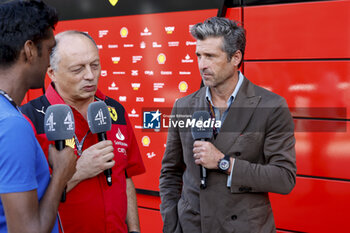 2023-10-22 - VASSEUR Frédéric (fra), Team Principal & General Manager of the Scuderia Ferrari, portrait Patrick Dempsey, portrait during the 2023 Formula 1 Lenovo United States Grand Prix, 18th round of the 2023 Formula One World Championship from October 20 to 22, 2023 on the Circuit of The Americas, in Austin, USA - F1 - US GRAND PRIX 2023 - RACE - FORMULA 1 - MOTORS