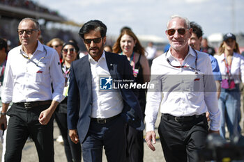 2023-10-22 - BEN SULAYEM Mohammed (uae), President of the FIA, portrait DOMENICALI Stefano (ita), Chairman and CEO Formula One Group FOG, portrait Greg Maffei, American businessman portrait during the 2023 Formula 1 Lenovo United States Grand Prix, 18th round of the 2023 Formula One World Championship from October 20 to 22, 2023 on the Circuit of The Americas, in Austin, USA - F1 - US GRAND PRIX 2023 - RACE - FORMULA 1 - MOTORS