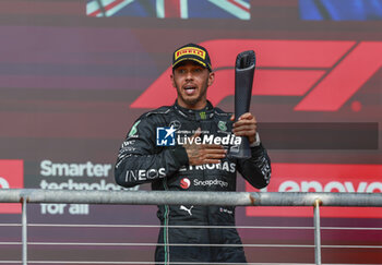 2023-10-22 - HAMILTON Lewis (gbr), Mercedes AMG F1 Team W14, portrait podium during the 2023 Formula 1 Lenovo United States Grand Prix, 18th round of the 2023 Formula One World Championship from October 20 to 22, 2023 on the Circuit of The Americas, in Austin, USA - F1 - US GRAND PRIX 2023 - RACE - FORMULA 1 - MOTORS