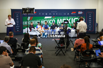 2023-10-26 - Press conference: HULKENBERG Nico (ger), Haas F1 Team VF-23 Ferrari, GASLY Pierre (fra), Alpine F1 Team A523, ALBON Alexander (tha), Williams Racing FW45, OCON Esteban (fra), Alpine F1 Team A523, TSUNODA Yuki (jap), Scuderia AlphaTauri AT04, portrait during the 2023 Formula 1 Grand Premio de la Ciudad de Mexico, 19th round of the 2023 Formula One World Championship from October 27 to 29, 2023 on the Autodromo Hermanos Rodriguez, in Mexico City, Mexico - F1 - MEXICO CITY GRAND PRIX 2023 - FORMULA 1 - MOTORS