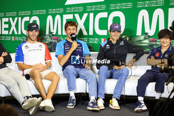 2023-10-26 - GASLY Pierre (fra), Alpine F1 Team A523, ALBON Alexander (tha), Williams Racing FW45, OCON Esteban (fra), Alpine F1 Team A523, portrait during the 2023 Formula 1 Grand Premio de la Ciudad de Mexico, 19th round of the 2023 Formula One World Championship from October 27 to 29, 2023 on the Autodromo Hermanos Rodriguez, in Mexico City, Mexico - F1 - MEXICO CITY GRAND PRIX 2023 - FORMULA 1 - MOTORS