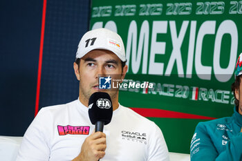2023-10-26 - PEREZ Sergio (mex), Red Bull Racing RB19, portrait during the 2023 Formula 1 Grand Premio de la Ciudad de Mexico, 19th round of the 2023 Formula One World Championship from October 27 to 29, 2023 on the Autodromo Hermanos Rodriguez, in Mexico City, Mexico - F1 - MEXICO CITY GRAND PRIX 2023 - FORMULA 1 - MOTORS